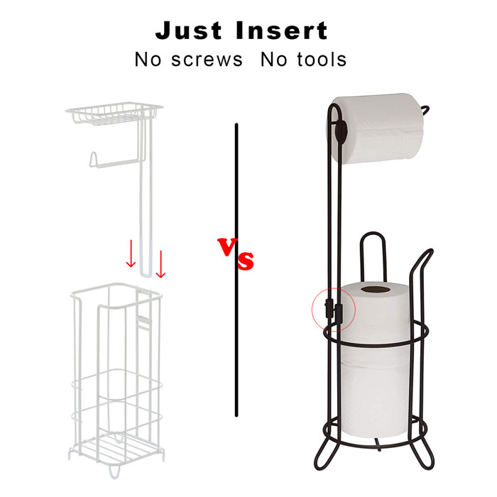 ZCCZ Freestanding Toilet Paper Holder & Reviews Wayfair